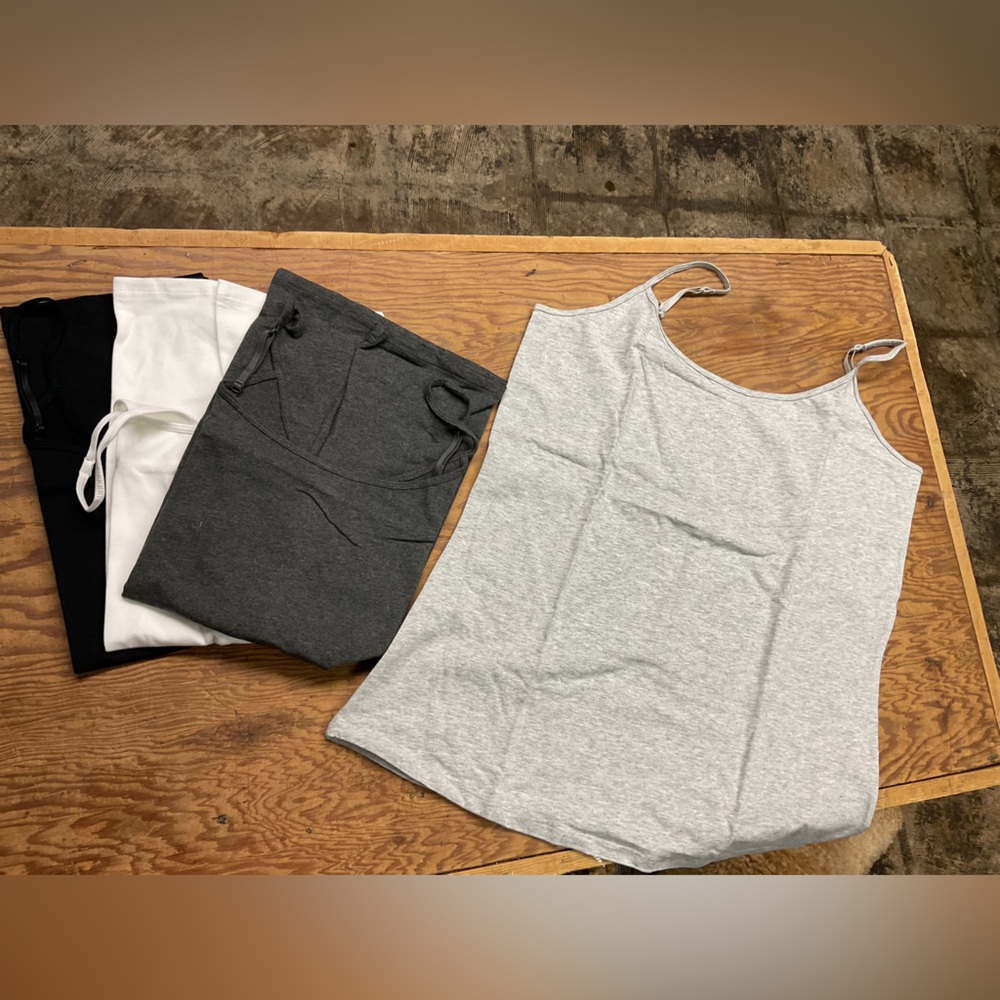 Women’s Slim Strap Tank Top - Light Gray